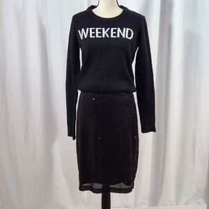 Sequin DKNY Lined Skirt